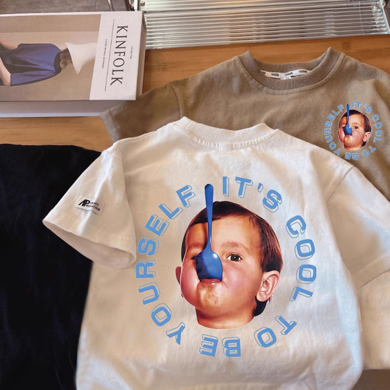 เสื้อเด็กผู้ชายสไตล์อเมริกัน สุดเท่